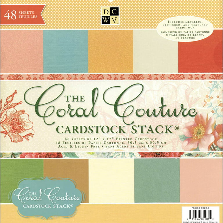 DCWV Single-Sided Cardstock Stack 12X12 48/Pkg - Metallic, 12 Colors/4 Each