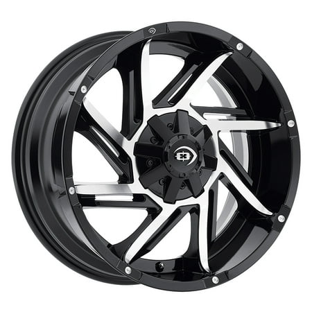 Vision Off-Road Prowler 17x9 6x139.7 -12et Gloss Black Machined Face Wheel