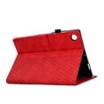 thumbnail image 5 of ELEHOLD For Samsung Galaxy Tab A8 10.5 (2022) Diamond Embossing Leather Folio Folding Full Body Protective Case Kickstand Shockproof Cover, Auto Sleep&Wake, with Credit Card Slot, Red, 5 of 10