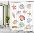 thumbnail image 5 of Ambesonne Summer Shower Curtain, Seashells Exotic Animals, 69"Wx70"L, Multi, 5 of 5