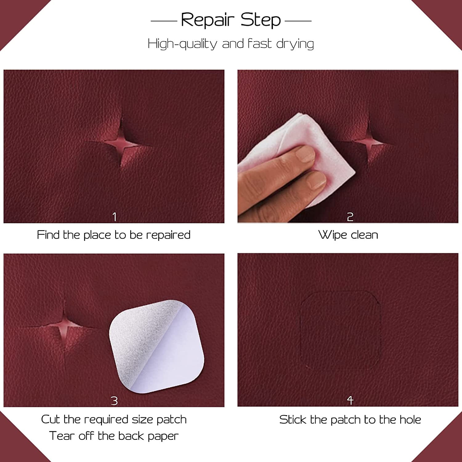 Leather Repair Patch 17X79 Inch Large Self-Adhesive Leather Repair Tape, Reupholster Leather Patches for Furniture Couch Chairs Car Seat