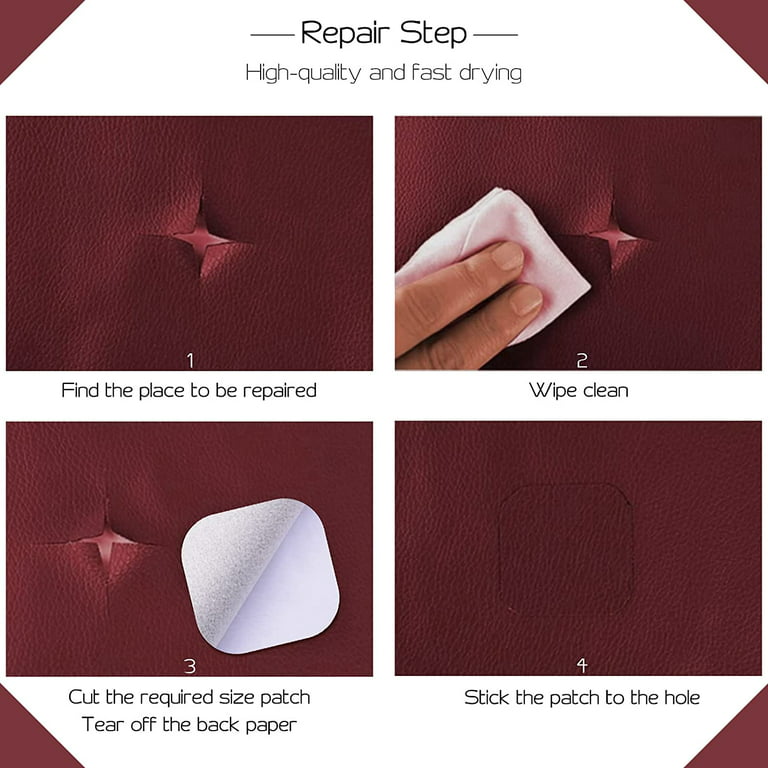 Leather Repair Kit for Furniture 4″x 63″ Leather Tape Repair Patch Self  Adhesive Sofa Vinyl Repair Patch Kit for Car Seat,Couch,Boat Seat,Chair -  Burgundy - Coupon Codes, Promo Codes, Daily Deals, Save
