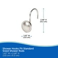 thumbnail image 6 of Kenney Erin Rust-Resistant Brushed Nickel Decorative Shower Curtain Hooks, Set of 12, 6 of 6