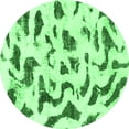 thumbnail image 1 of Ahgly Company Indoor Round Abstract Emerald Green Modern Area Rugs, 8' Round, 1 of 4