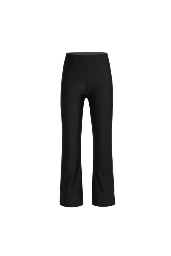 Girls Basic Stretchy Loose Pants Solid Color Yoga Fitness Jazz Dance Wear