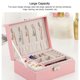 thumbnail image 4 of Double Layer Jewelry Box PU Leather Jewelry Storage Case Necklace Earring Rings Bracelet Organizer for Jewelries Accessories, 4 of 4