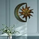 thumbnail image 4 of Escultura de pared de metal con temática celestial, arte artístico de sol y luna, estatuas colgantes 35cm, 4 of 7