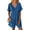 14# Blue, variant on Rompers for Women Solid Color Casual Short Sleeve V Neck Jumpsuits with Pockets Light Purple 3XL