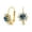 Blue, variant on Womens Blue CZ Imitation Sapphire Crystal Flower Gold Plated Drop Earrings