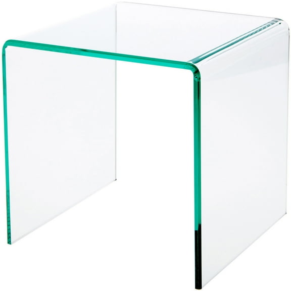 Plymor Clear Acrylic "Green Glass-Look Beveled Edge" Display Riser, 8" x 8" x 8" (1/4" thick)