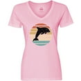 thumbnail image 3 of Inktastic Dolphin Cute Beach and Vacation Women's V-Neck T-Shirt, 3 of 5