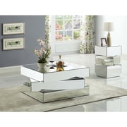 Meridian Furniture Haven Stacked Design Mirrored End Table