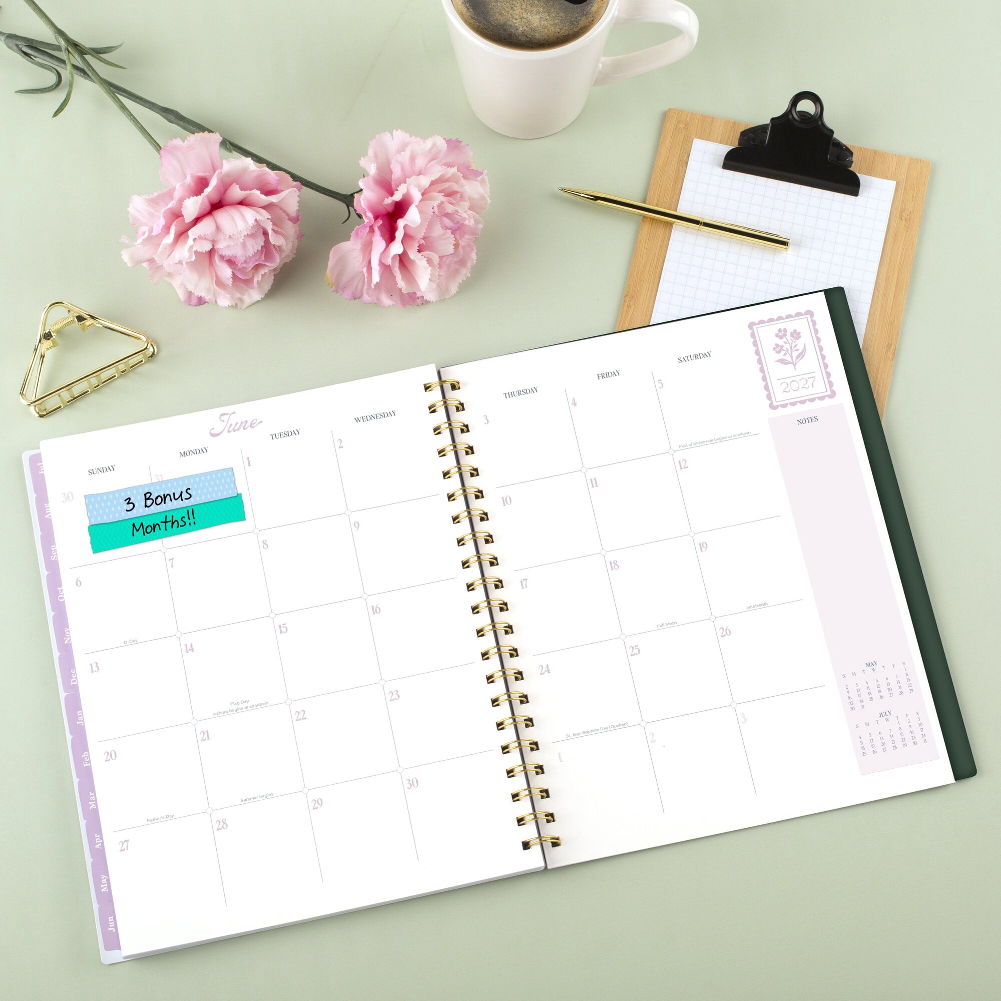 Cherrywood Lane for Mead Cambridge Academic 2026-2027 Weekly Monthly Planner