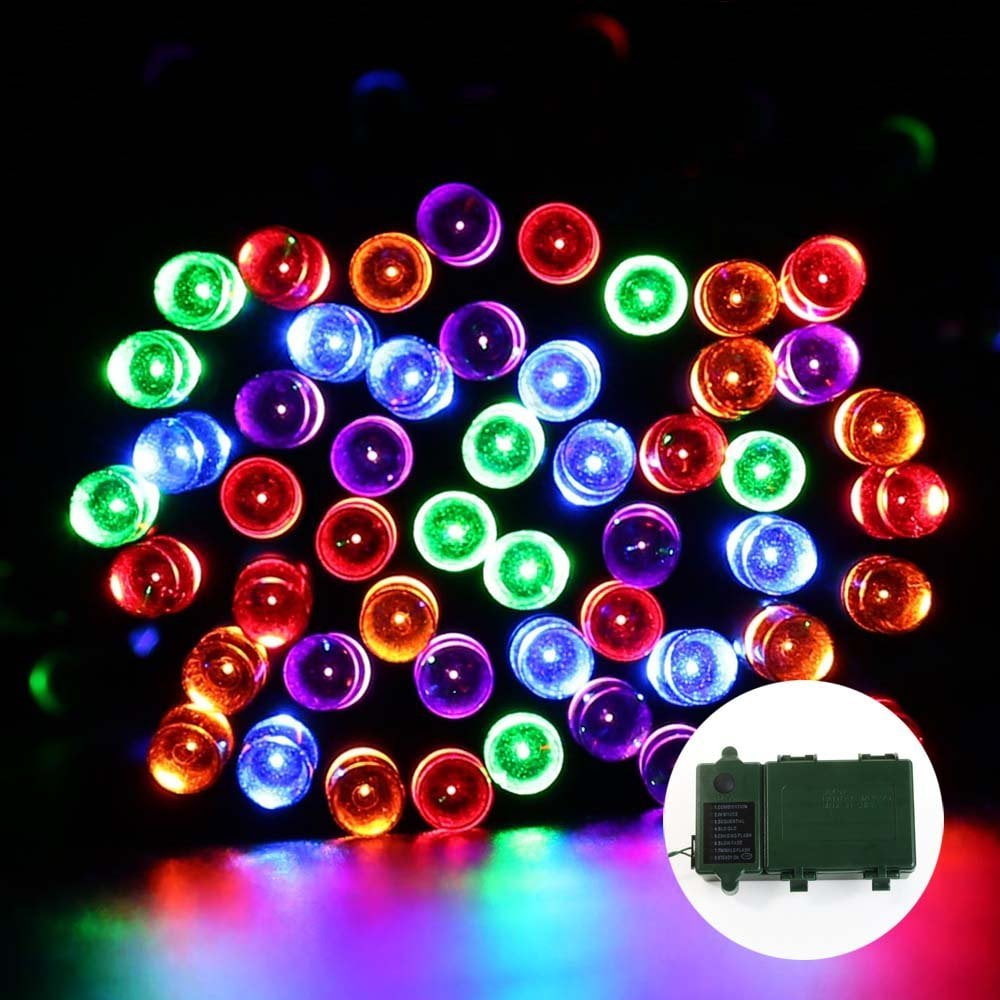Qedertek LED Christmas Lights Battery String Lights 13.1ft Super Bright