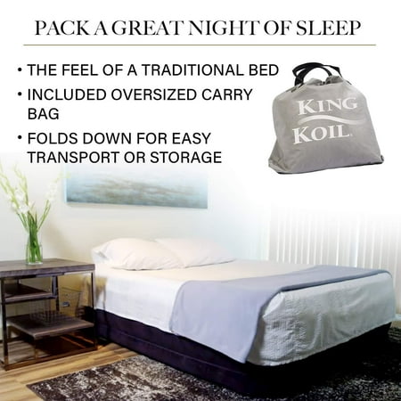 King Koil Queen Air Mattress With Built In Pump Best Inflatable Airbed Size Elevated Raised Quilt Top 1 Year Manufacturer Guarantee Included Canada King Koil Queen Air Mattress With Built, King Koil Air Bed Reviews