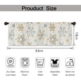 thumbnail image 4 of Winter Snowflake Christmas Kitchen Valance Curtains 54W x 18L Rod Pocket Snow Xmas Gold Gray New Year Holiday Window Treatment for Living Room Bedroom Bathroom, 4 of 6
