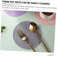 thumbnail image 3 of 4pcs Silicone Honeycomb Mat Round Placemats Coffee Coasters Silicone Trivets Non-Slip Hot Pads Tableware Protector Hot Pot Placemat Reusable Pot Holder Tabletop Pot Holder Nordic, 3 of 5