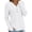 White, variant on QSAWXQZ Women's Thumbholes Long Sleeve Sun Protection Hooded Shirt UPF 50 V Neck Solid Lightweight Pullover with Pocket L
