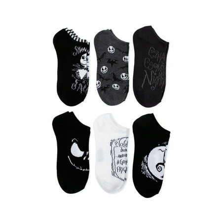 Ladies Nightmare Before Christmas No Shows, 6 Pack