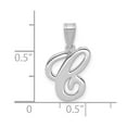 thumbnail image 2 of FJC Finejewelers 14 kt White Gold  Script Letter C Initial Charm 14 mm x 11 mm, 2 of 6