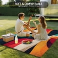 thumbnail image 5 of Fsddascl Retro Geometric Outdoor Rug for Patio/Deck/Porch, Non-Slip Large Area Rug 5 x 8 Ft, Modern Minimalist Abstract Art Indoor Outdoor Rugs Washable Area Rugs, Reversible Camping Rug Carpet, 5 of 5
