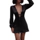 thumbnail image 5 of VISgogo Vestido casual de manga larga para mujer, a la moda, de color sólido, con cuello en V, sin espalda, vestido acampanado VISgogo  moda, 5 of 6