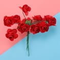 thumbnail image 4 of AVEKI 144Pcs Mini Paper Flower Handmade DIY Artificial Rose for Wedding Decoration(Wine Red), 4 of 8