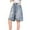 Blue-E, variant on MuXiKeJi Clothes Girls Multi-Pockets Cargo Jorts Kids Elastic High Waisted Stretchy Jean Shorts Y2K Retro Denim Skort for Preppy