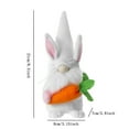 thumbnail image 5 of Gnome Doll Cartoon Bunny Ears Festival Decor Soft Texture Faceless Gnomes Doll Ornament for Easter, 5 of 8