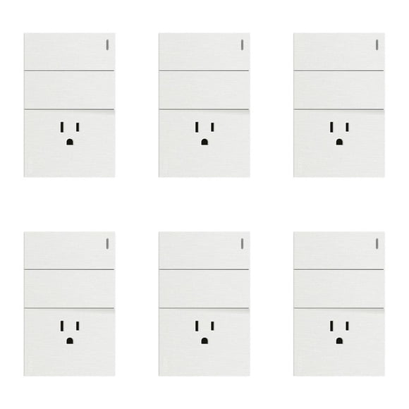 Placa Con 2 Apagadores Sencillos Y 1 Contacto Lucek FlatPack 6 blanco