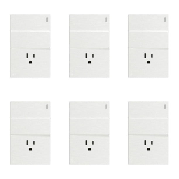 Placa Con 2 Apagadores Sencillos Y 1 Contacto Lucek FlatPack 6 blanco