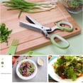 thumbnail image 4 of Herb Scissors Set,Multipurpose 5 Blade Kitchen Herb Cutter with Safety Cover and Cleaning Comb for Cutting Shredded Lettuce, Cilantro Fresh, Green Onion Fresh and etc., 4 of 6
