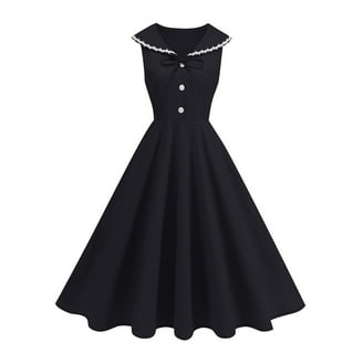 Women's Vintage Short Sleeve Dress Style 1950s Retro Rockabilly Belted  Cocktail Swing Tea Party Dresses - Walmart.com