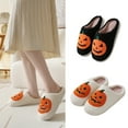 thumbnail image 3 of Winter Non Slip Rubber Soles Spooky Slippers Gifts Pumpkin Slipper, Spooky Slides Slippers, 3 of 19