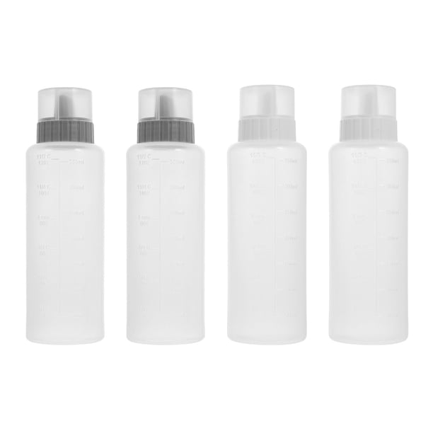GOOHOCHY 4 botellas exprimibles para salsa, kétchup y condimentos de cocina.