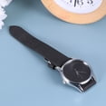 thumbnail image 3 of Estilo de moda Reloj de cuarzo simple Reloj de pulsera elegante Reloj de pulsera con banda de cuero fino para mujeres Señoras (negro), 3 of 4