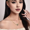 thumbnail image 4 of Mdesiwst Women Necklace Magnetic Matching Broken Heart Pendant Adjustable Length Hematite Therapy Natural Neck Healing Choker Necklace, 4 of 9