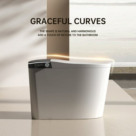 Smart Bidet Toilet with Auto Open Close,1000Gram MaP Flush Score,Foam Dispenser, ADAComfort Height, Blackout Flush,Auto Flush,HeatedSeat,One Piece Elongated Toilet