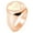 Rose Gold, variant on Sterling Silver Workout Lifeline Heart Engraved Round Flat Top Polished Ring