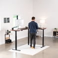 thumbnail image 5 of VIVO Electric 78" x 55" Stand Up Corner Desk, Dark Walnut Tops, Black Frame, 5 of 5