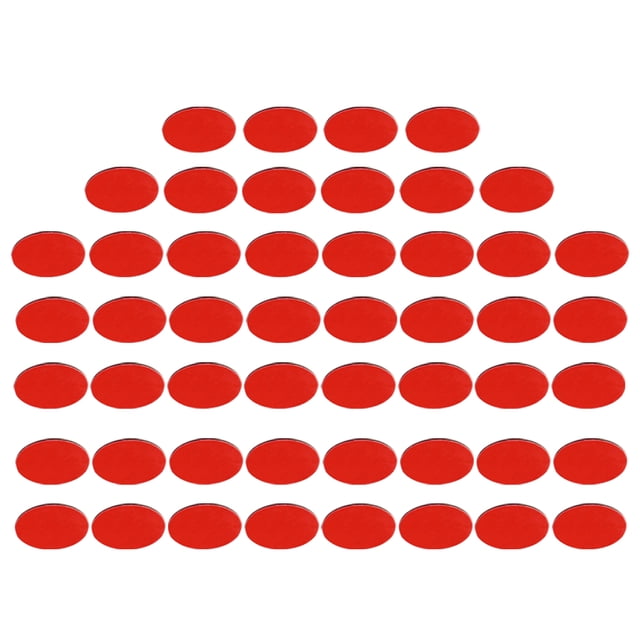 Minkissy 50Pcs Red PVC Double Sided Round Tapes Sticky Mounting Pads for Car Accessories