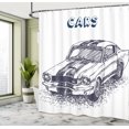 thumbnail image 5 of Ambesonne Car Shower Curtain, Sports Car Grunge, 69"Wx84"L, Black White, 5 of 5