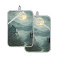 thumbnail image 7 of Yayeee Pot Holders Kitchen Heat Resistant with Pocket 7"x9.8" Cotton Oven Cooking Hot Pads, Forest House, 7 of 7