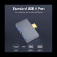 thumbnail image 3 of Adaptador Tipo C 2 en 1 HUB Adaptador USB3.0 5Gbps HUB Tipo C una 2 USB3.0 HUB Conector Adaptador HUB Externo, 3 of 5