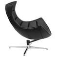 thumbnail image 2 of Black Leather Swivel Cocoon Chair, 2 of 6