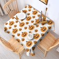 thumbnail image 2 of Halloween Simple Pumpkin Pattern Square Tablecloth,Waterproof Square Table Cover,Wipeable Spillproof Washable Table Cover for Home Kitchen Party Decor 42"X42"(107x107cm), 2 of 6