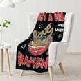 thumbnail image 2 of Ramen Blanket Gifts for Girls - 40"x50" Inches Cartoon Throw Blanket for Teens - Black Lightweight Cozy Blankets for Sofa, Bed & Crib, 2 of 6