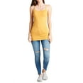 thumbnail image 2 of Women & Juniors Adjustable Spaghetti Strap Basic Camisole Long Tunic Tank Top, 2 of 2