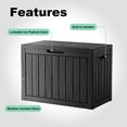 thumbnail image 6 of EasyUp 45 Gallon Resin Deck Box, Lockable Patio Outdoor Storage Box for Furniture, Garden Tools and Tools Storage, Waterproof Outside Storage Boxes(Black), 6 of 7