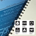 thumbnail image 3 of Fabriano 1264 Watercolor Pad, Spiral Bound, 7”x10”, 140 lb, 30 Sheets, 100% Alpha-Cellulose, Wet Media, Three Pack, 3 of 4